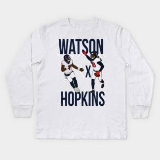 Deshaun Watson and DeAndre Hopkins 'Watson x Hopkins' - Houston Texans Kids Long Sleeve T-Shirt